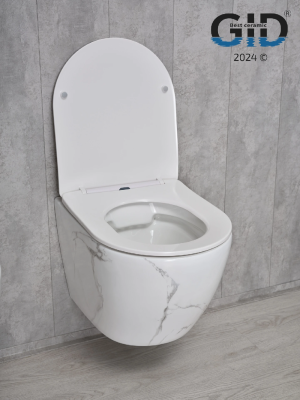 Унитаз подвесной Gid Ws2198 (СС) 62228Y под камень глянцевый 49x36x35.5 фото в интернет-магазине Русалия