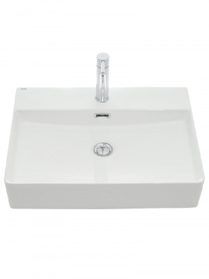 AQM5004 Раковина настольная с отверстием под смеситель. 590х430х120 фото в интернет-магазине Русалия