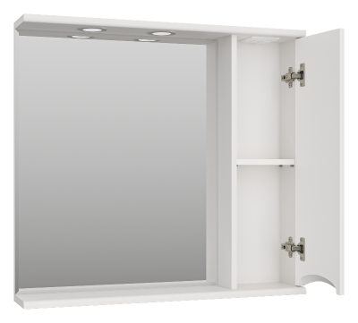 Зеркальный шкаф Атлантик 80 правый П-Атл-4080-010П Misty фото в интернет-магазине Русалия