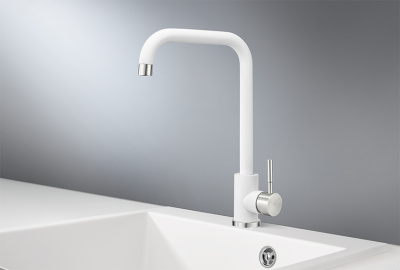 Смеситель для кухни GRANULA (ST-4033, БЕЛЫЙ) фото в интернет-магазине Русалия