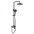 BOND B01-8188 Душевая система черная с тропическим душем и смесителем без излива фото в интернет-магазине Русалия