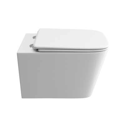 Унитаз подвесной безободковый DUE-TOR BB5171CH-TOR/SC Торнадо с сиденьем-микролифт Belbagno фото в интернет-магазине Русалия