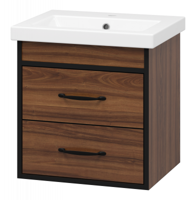 Тумба Кедр 50 подвесная с раковиной Универсал Енисей 50 Misty фото в интернет-магазине Русалия