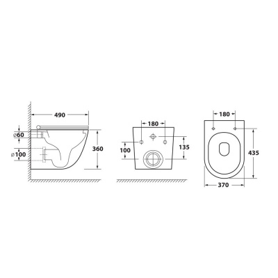 Унитаз подвесной Vind Cirkel-H с сиденьем микролифт OWLT190302 OWL фото в интернет-магазине Русалия