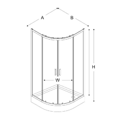 Душевое ограждение NEW TRENDY SUVIA 80x80x185 K-0514 (хром) фото в интернет-магазине Русалия