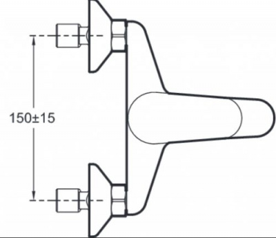 Смеситель для ванны Brive E75766-CP Jacob Delafon фото в интернет-магазине Русалия