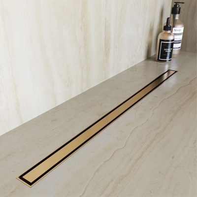 Душевой трап RGW SDR-51Gb 80см, золото BRUSH фото в интернет-магазине Русалия