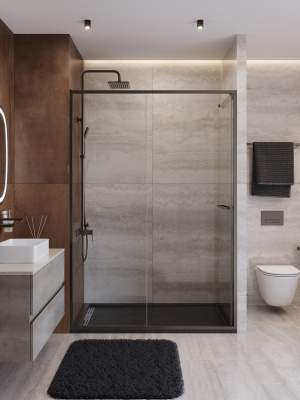 Душевая дверь CEZARES LUX-B-FS-11-140-C-GM фото в интернет-магазине Русалия