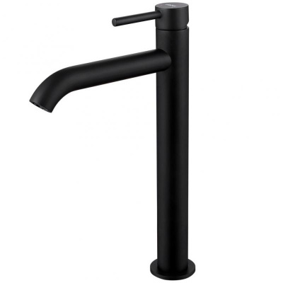 Смеситель ABBER Wasser Kreis AF8111B для накладной раковины, черный матовый фото в интернет-магазине Русалия