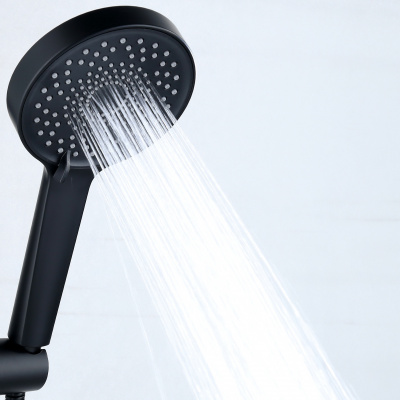 BOND B01-8888 Черная душевая стойка с тропическим душем без смесителя фото в интернет-магазине Русалия