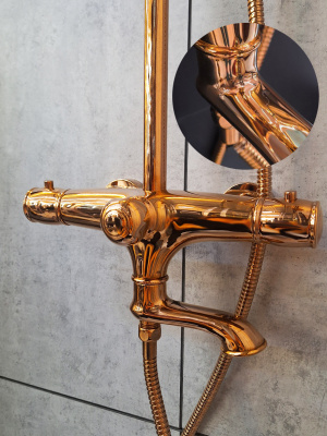 Душевая система с термостатом AltroBagno Beatrice 030403 R Or AltroBagnoBeatrice030403ROr фото в интернет-магазине Русалия