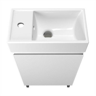 Тумба с раковиной WC Area 40 см матовый белый 221801006 Wellsee фото в интернет-магазине Русалия