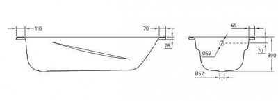 Ванна стальная Universal Anatomica B75U 170х75 BLB фото в интернет-магазине Русалия