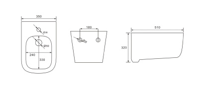 Керамическое подвесное биде KELSTON BD700-142W CHARUS фото в интернет-магазине Русалия
