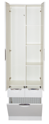 Шкаф - пенал Орхидея 60 с бельевой корзиной П-Жас05060-011К2Я Misty фото в интернет-магазине Русалия