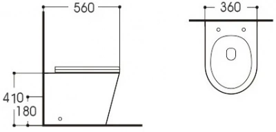 Унитаз приставной безободковый Вега AQ1906-00 с сиденьем микролифт Aquatek фото в интернет-магазине Русалия