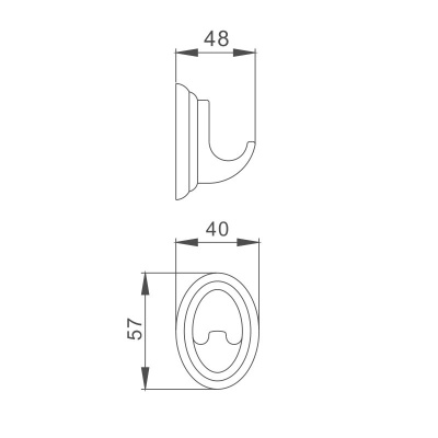 Крючок для ванной комнаты Haiba HB1505-1, хром фото в интернет-магазине Русалия