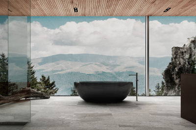 Прозрачная ванна ABBER Kristall AT9701Onyx 165х78х58 см фото в интернет-магазине Русалия