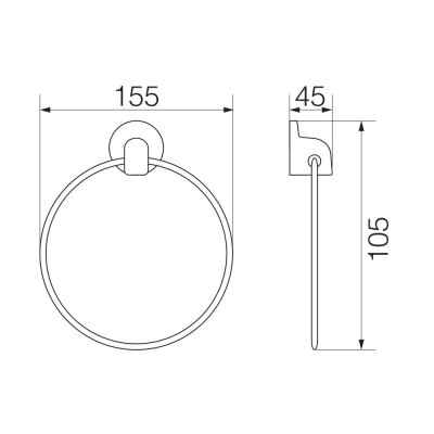 Кольцо для полотенца OSC-5223.CR Oscar Chromo Veragio фото в интернет-магазине Русалия
