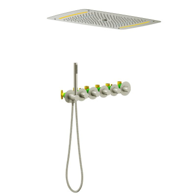 Душевая система встроенная с термостатом Timo Saona никель (SX-2319/13SM) фото в интернет-магазине Русалия