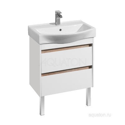 Тумба под раковину AQUATON Нортон 65 белая 1A248801NT010 фото в интернет-магазине Русалия