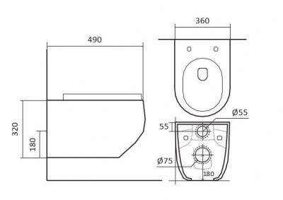 SET AQUATEK ЕВРОПА T (рама AQUATEK Standard INS-0000012(без клавиши и крепежа)+унитаз ЕВРОПА AQ1900T-00 с тонким сиденьем soft-close фото в интернет-магазине Русалия