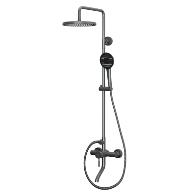 Душевая система с изливом RUSH Melos графит (SUS1101-40Grey) фото в интернет-магазине Русалия