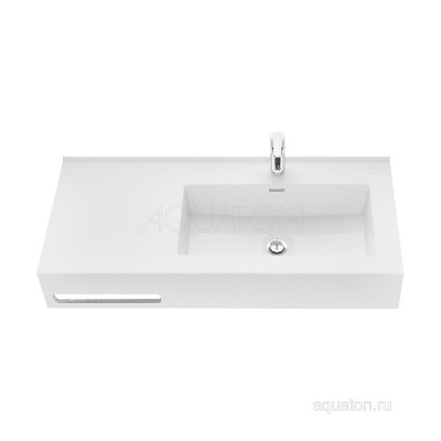 Раковина AQUATON Квадро Про 100 правая 1A733231QA01R фото в интернет-магазине Русалия