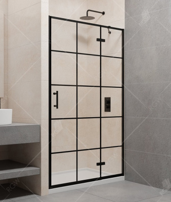Распашная дверь для душа 140 PA-07B R черная серия RGW фото в интернет-магазине Русалия