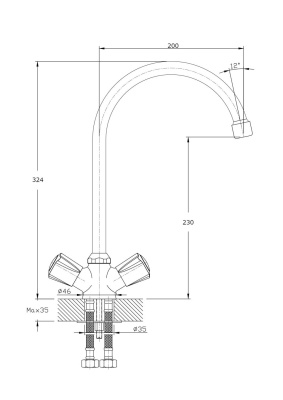 Смеситель для кухонной мойки RUSH Pioneer (PI7950-23) фото в интернет-магазине Русалия