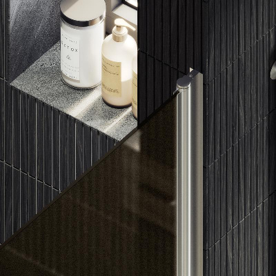 Душевая дверь на монопетле 1980*600 Стекло 6 мм Бронза матовая MGD-811-5 Maybah Glass фото в интернет-магазине Русалия