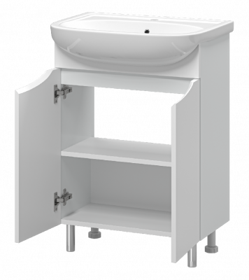 Тумба Смайл 60 с раковиной Ekokerama Sonata 60 Misty фото в интернет-магазине Русалия