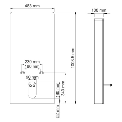 Naab 86BDT.050.BL Пристенный модуль системы инсталляции для биде,  Wasserkraft фото в интернет-магазине Русалия