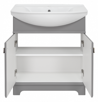 Тумба Лувр 75 (серый) с раковиной Dreja Laguna 75 Misty фото в интернет-магазине Русалия