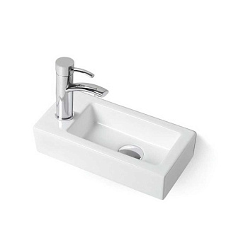 Раковина керамическая Vincea VBS-133L, 370*180*90, подвесная, цвет белый, левая фото в интернет-магазине Русалия