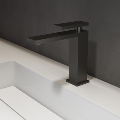 Смеситель для раковины Dice VBF-2DS1MB однорычажный, черный матовый Vincea фото в интернет-магазине Русалия