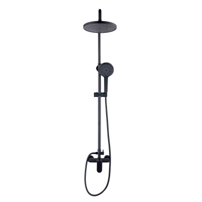 BOND B01-8188 Душевая система черная с тропическим душем и смесителем без излива фото в интернет-магазине Русалия