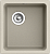 RIVELATO Мойка BERKANA 35 подст.монтаж 1-чаш 415*455 beige scuro арт. фото в интернет-магазине Русалия