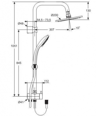 Душевая система IdealRain DUO A5691AA Ideal Standard фото в интернет-магазине Русалия