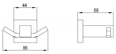 Крючок двойной Timo Selene (10012/00) фото в интернет-магазине Русалия