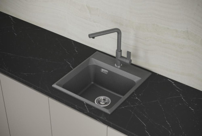 Мойка кухонная Point Мисти 46 графит фото в интернет-магазине Русалия