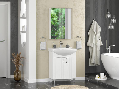 Тумба Изео 65 с раковиной Днепрокерамика Изео 65 Misty фото в интернет-магазине Русалия