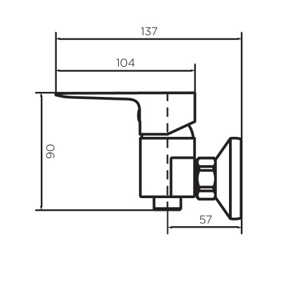 D4010200 Prime new cмеситель для душа фото в интернет-магазине Русалия