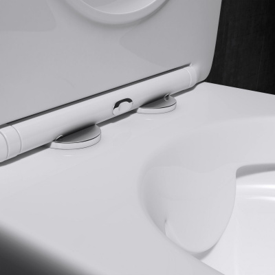 Унитаз-компакт безободковый с сиденьем микролифт REKO ТК-201 Timo фото в интернет-магазине Русалия