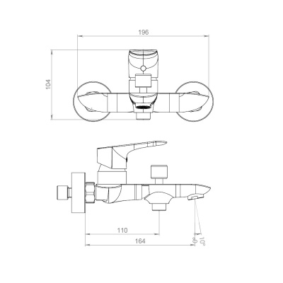 461000000 Palace Grand, смеситель для ванны/душа фото в интернет-магазине Русалия