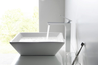 Смеситель для раковины-чаши Timo Torne хром-белый (4311/00-16F) фото в интернет-магазине Русалия