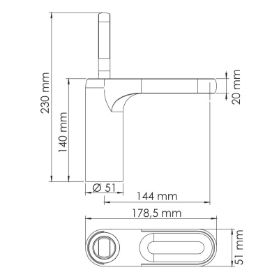 Kammel 1803 Смеситель для умывальника Wasserkraft фото в интернет-магазине Русалия