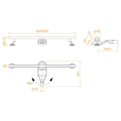 Душевой трап RGW SDR-52Gr 60см, серый фото в интернет-магазине Русалия