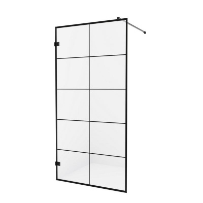 Душевое ограждение NEW TRENDY AVEXA BLACK 100x200 EXK-2023 (черный) фото в интернет-магазине Русалия