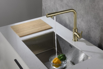 Смеситель для кухонной мойки Timo Hette (1026/02F antique) фото в интернет-магазине Русалия